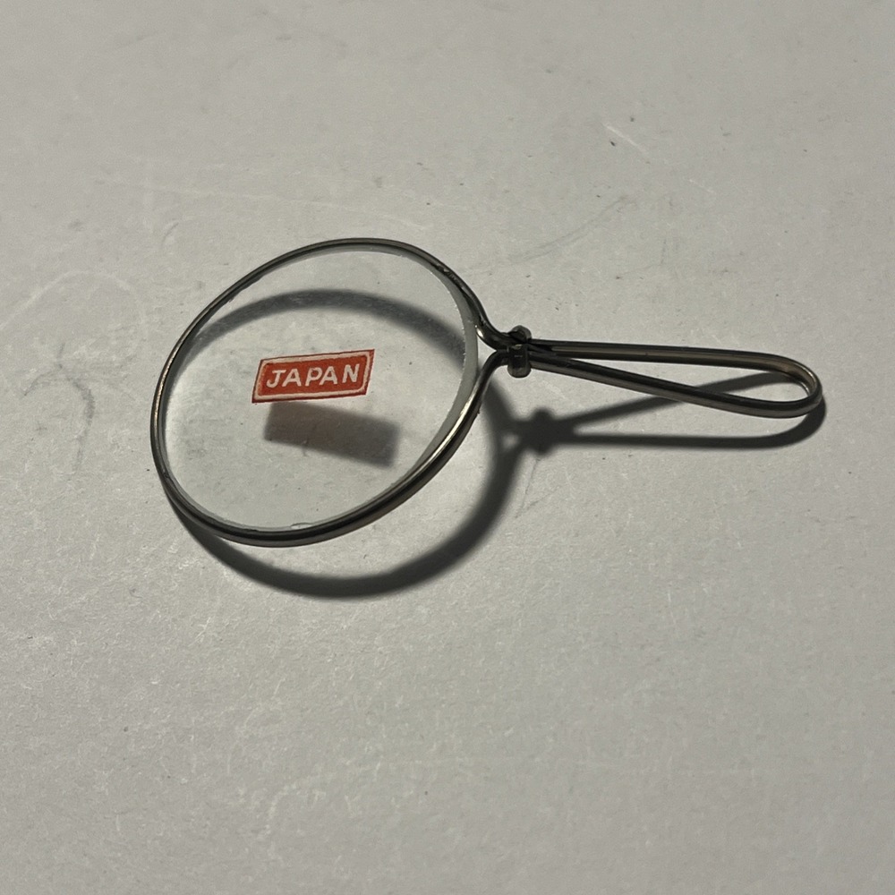 Folding 3 cm - Made in Japan - No Case - Magnifying Glass Vintage